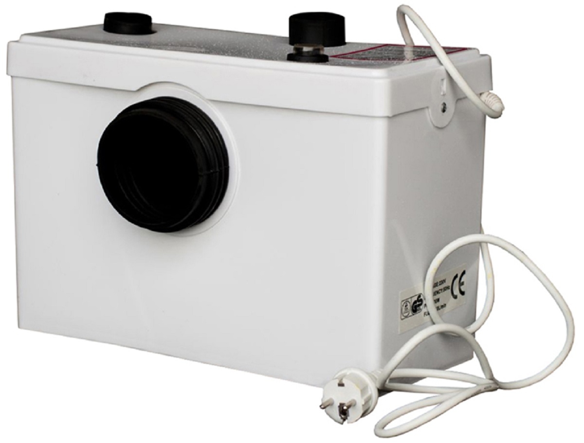 Sanifun Sanifun WC-vergruizer 600W– Compact&Krachtig– 3 Aansluitingen | Tot 60m horizontale afvoer