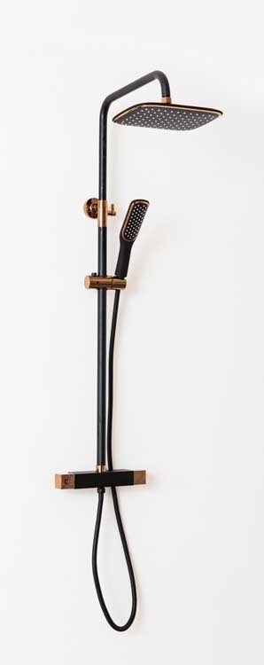 Sanifun Sanifun douchesysteem Gent Roosgoud Zwart.