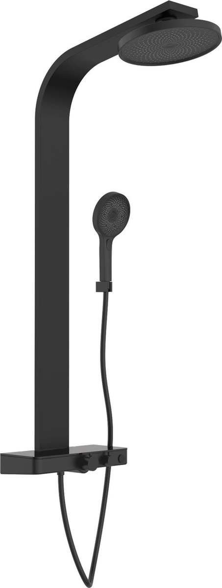 Schütte SCHÜTTE SAMOA RAIN Regendouche set mat zwart.