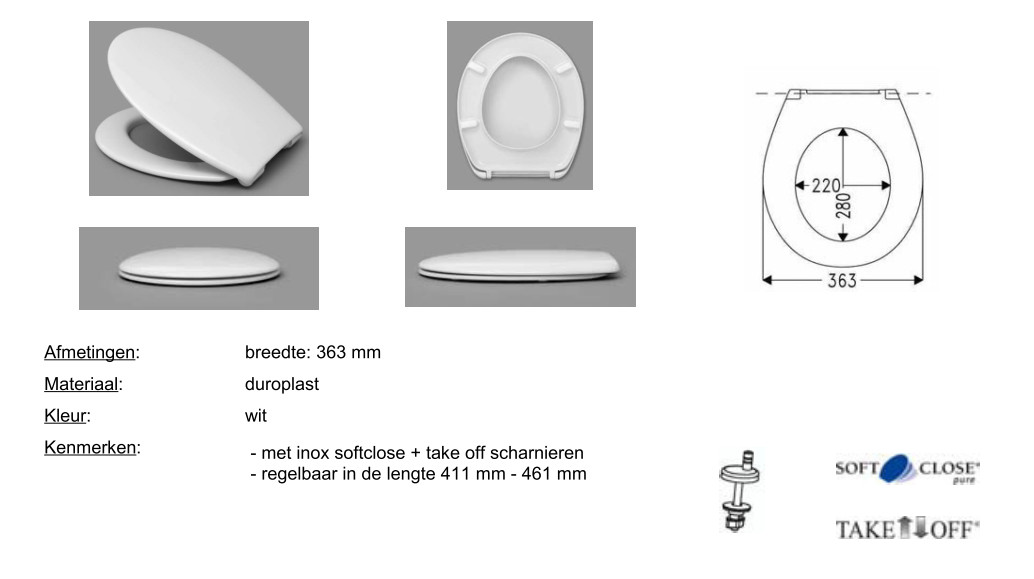 Haro WC zitting Haro - Star Softclose Classic