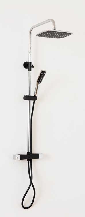 Sanifun Sanifun douchesysteem Gent Chroom Zwart.