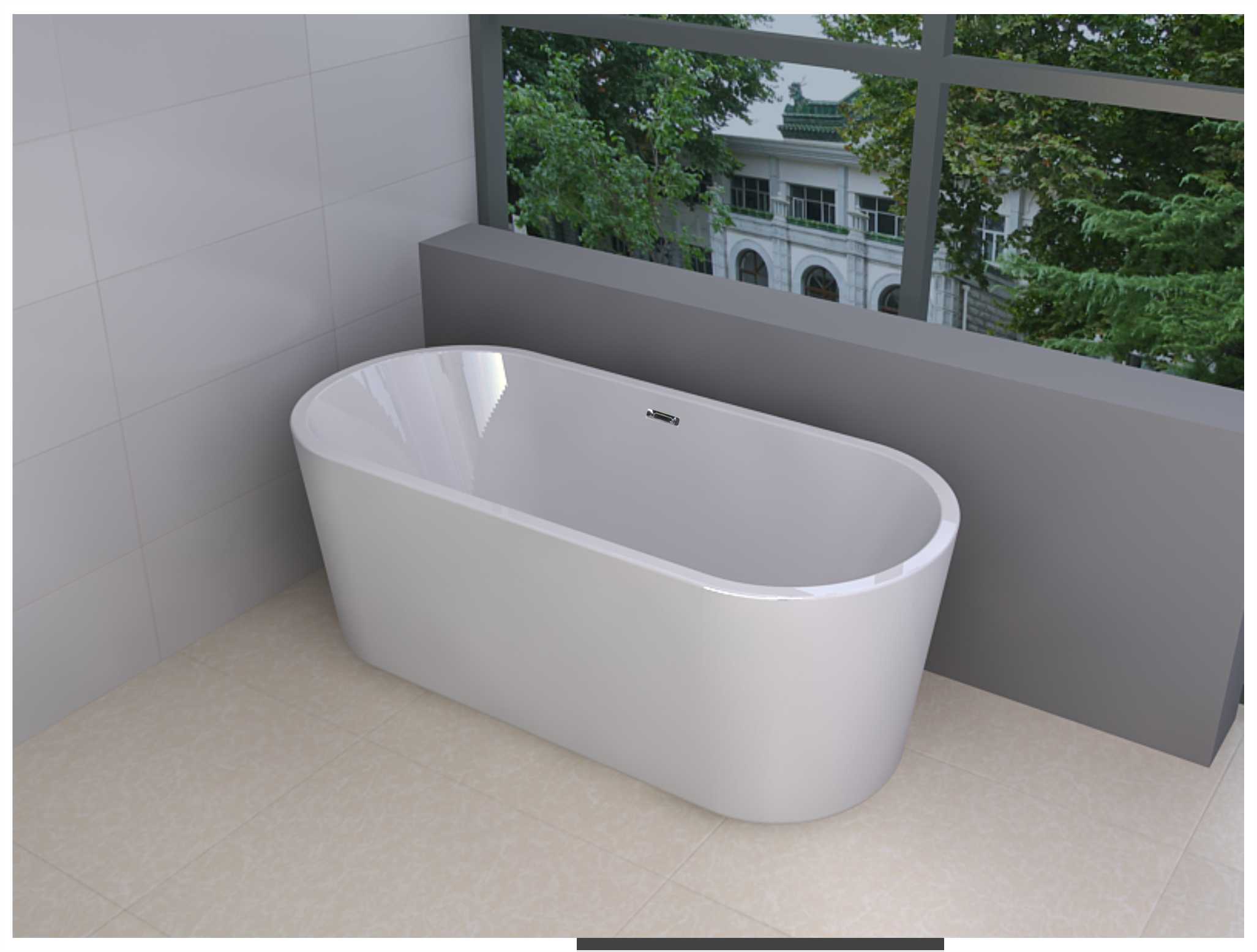 Sanifun Sanifun Libero vrijstaand acryl ligbad 178 x 80 + waste wit.