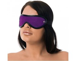 Suèdeleren blinddoek paars-zwart