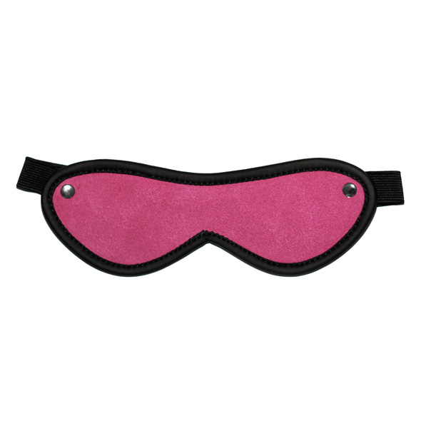 Suèdeleren blinddoek roze-zwart