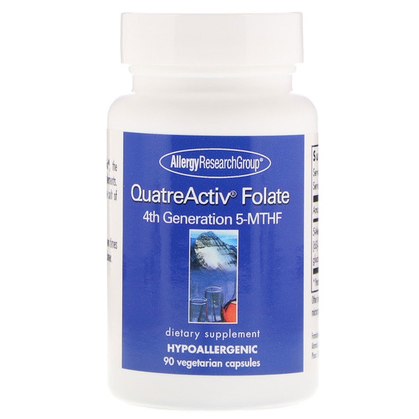 Allergy Research Group QuatreActiv Folate 4th Generation 5-MTHF 90 Vegetarian Capsules - Allergy Research Group