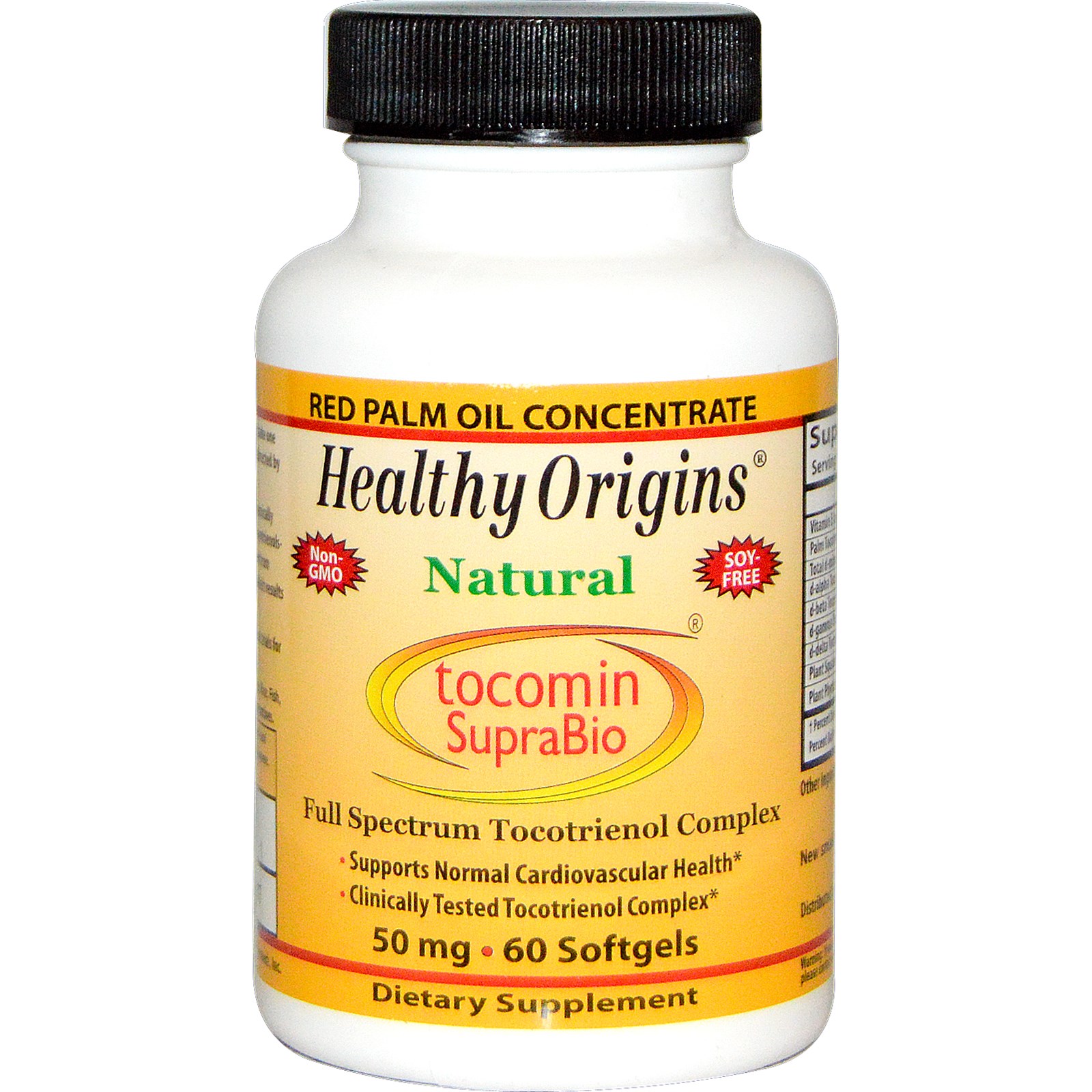 Healthy Origins Healthy Origins, Tocomin SupraBio, 50 mg, 60 Softgels