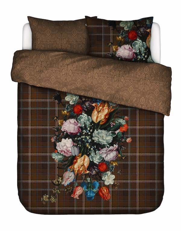 Essenza Essenza Beautiful Bouquet Brown Dekbedovertrek - Bruin