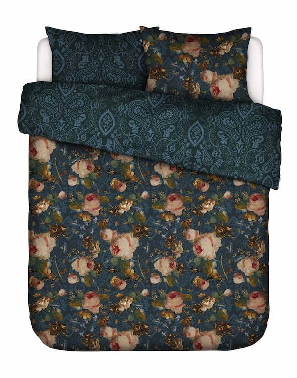 Essenza Essenza Gallery of Roses Nightblue Dekbedovertrek - Blauw