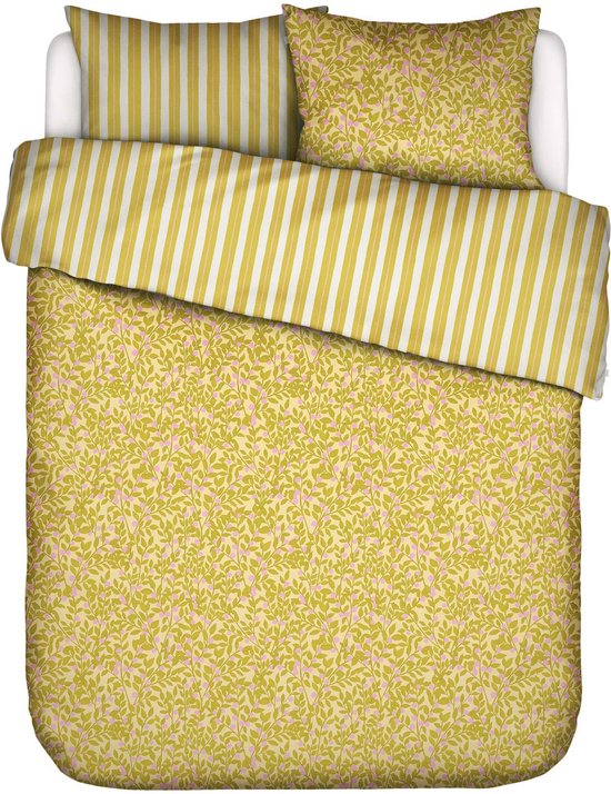 Essenza Petite berry lemon yellow Dekbedovertrek - Geel