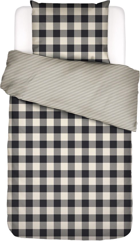 Essenza Chess Antraciet Dekbedovertrek - Grijs
