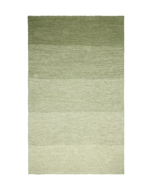 Marc O'Polo Nordic knit melange Plaid Mos 130x170 - Groen