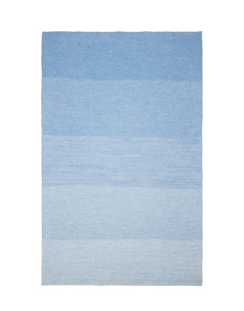 Marc O'Polo Nordic knit melange Plaid Denim blue 130x170 - Blauw