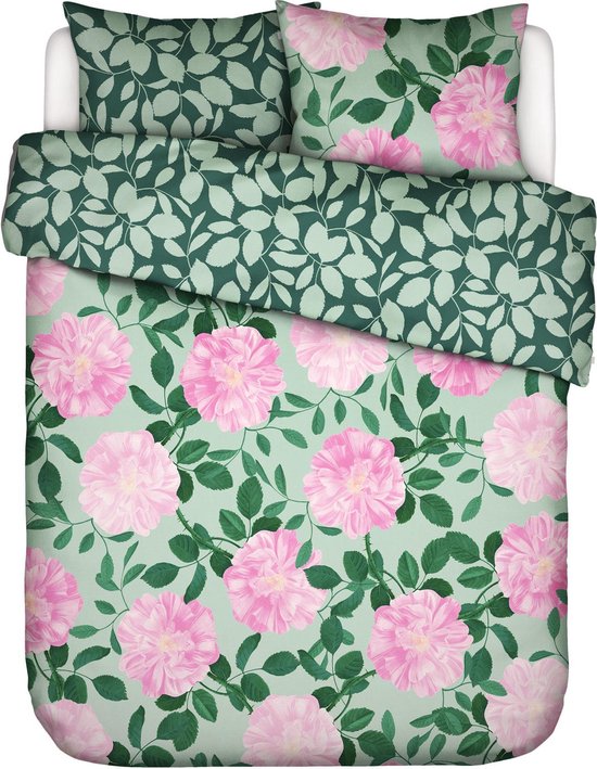 Essenza Bloom with a view Misty green Dekbedovertrek - Groen