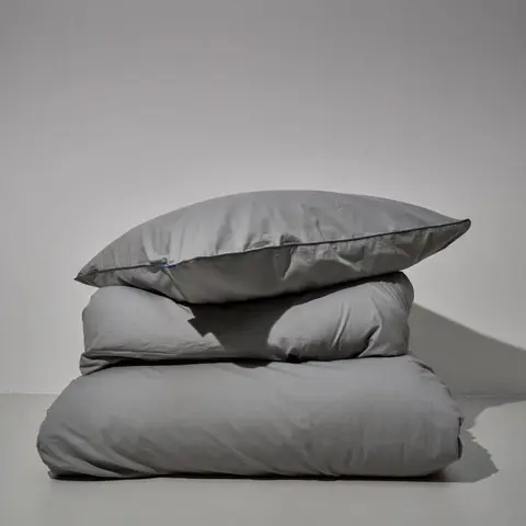Auping Pearl grey Percale kussenslopen
