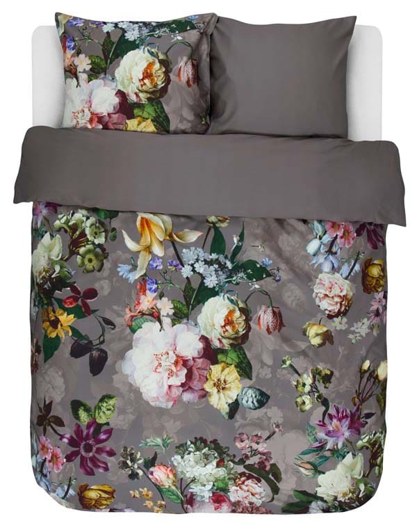 Essenza Essenza Fleur taupe Dekbedovertrek