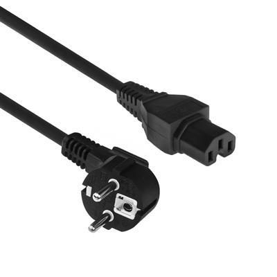 ACT ACT CEE 7/7 naar C15 2m kabel zwart