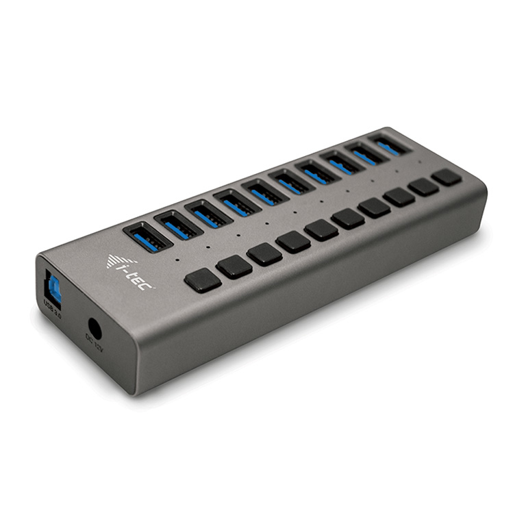 I-TEC i-tec 10 poorts USB hub + 48w adapter
