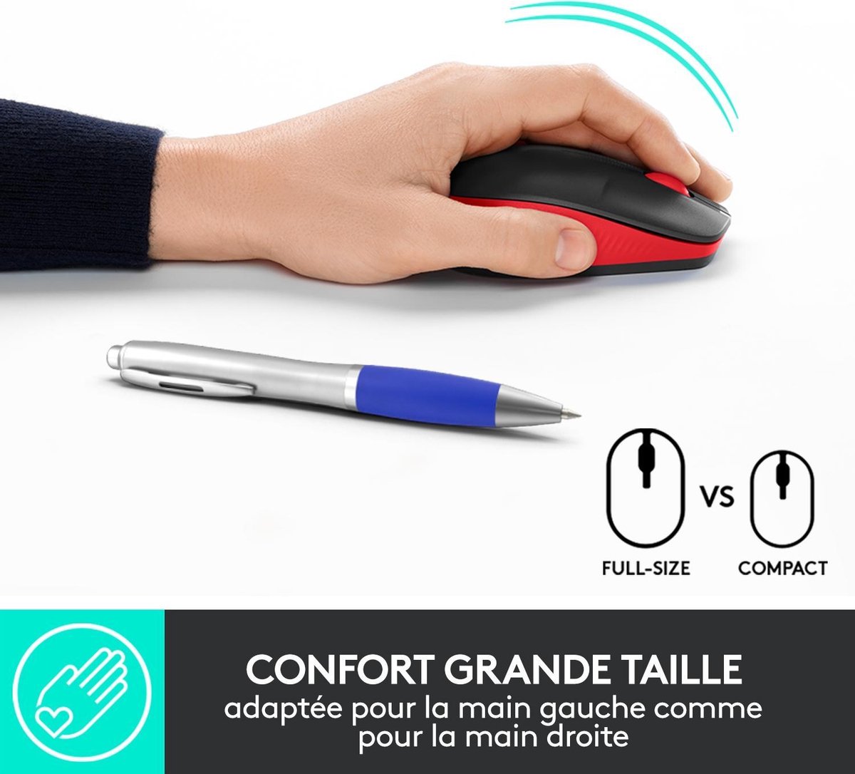 Logitech M190 Draadloze Muis - Rood