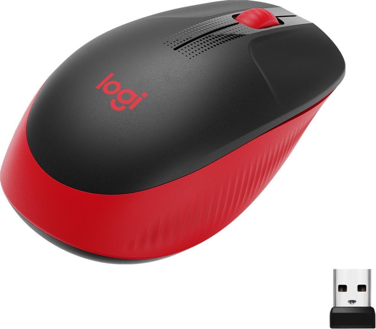 Logitech M190 Draadloze Muis - Rood