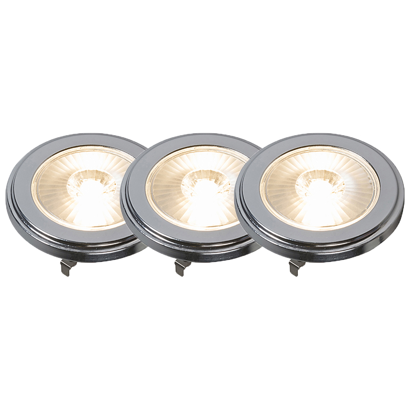G53 dimbare AR111 LED lampen 9W 650LM 3000K Set van 3