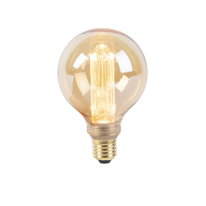LED lamp G95 E27 5W 1800K amber 3-staps dimbaar