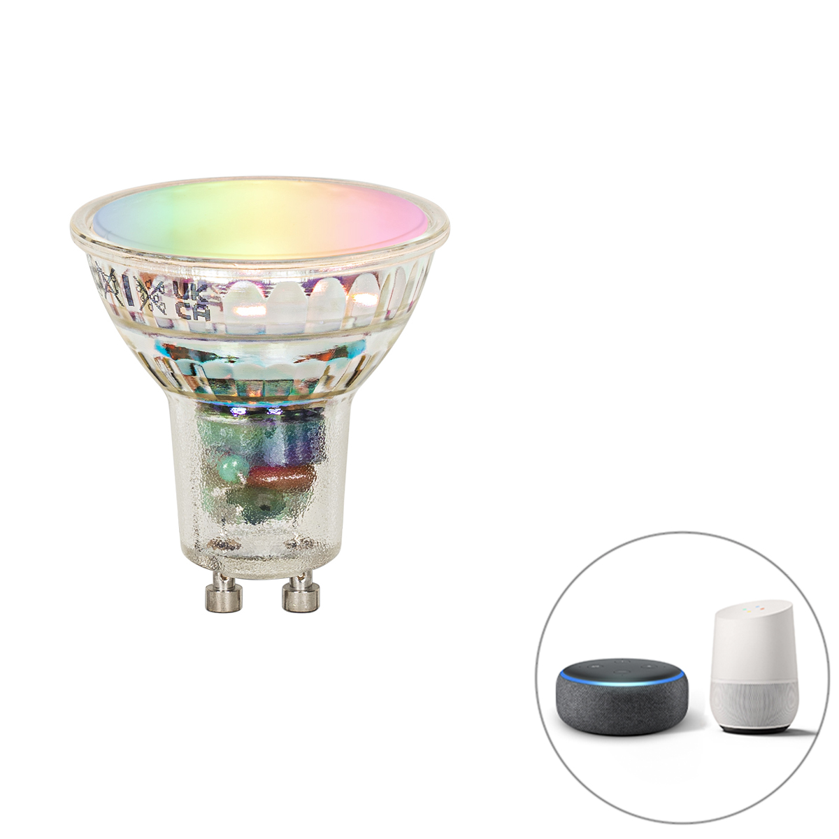 Smart GU10 LED lamp RGBW 4,5W 350 lm 2700-6000K