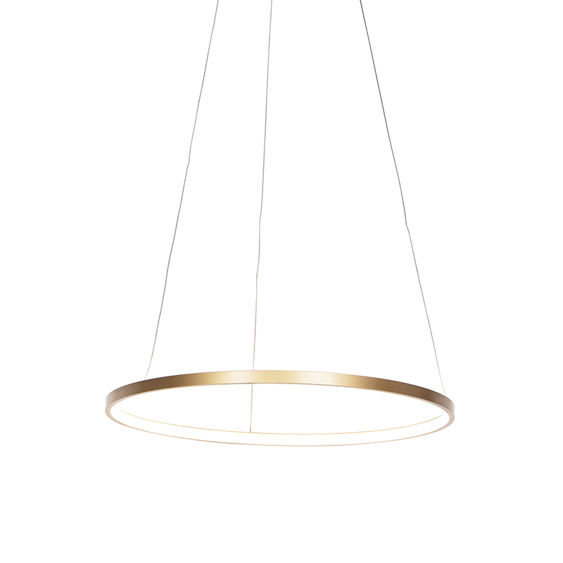 LeuchtenDirekt Moderne ring hanglamp goud 60 cm incl. LED - Anella
