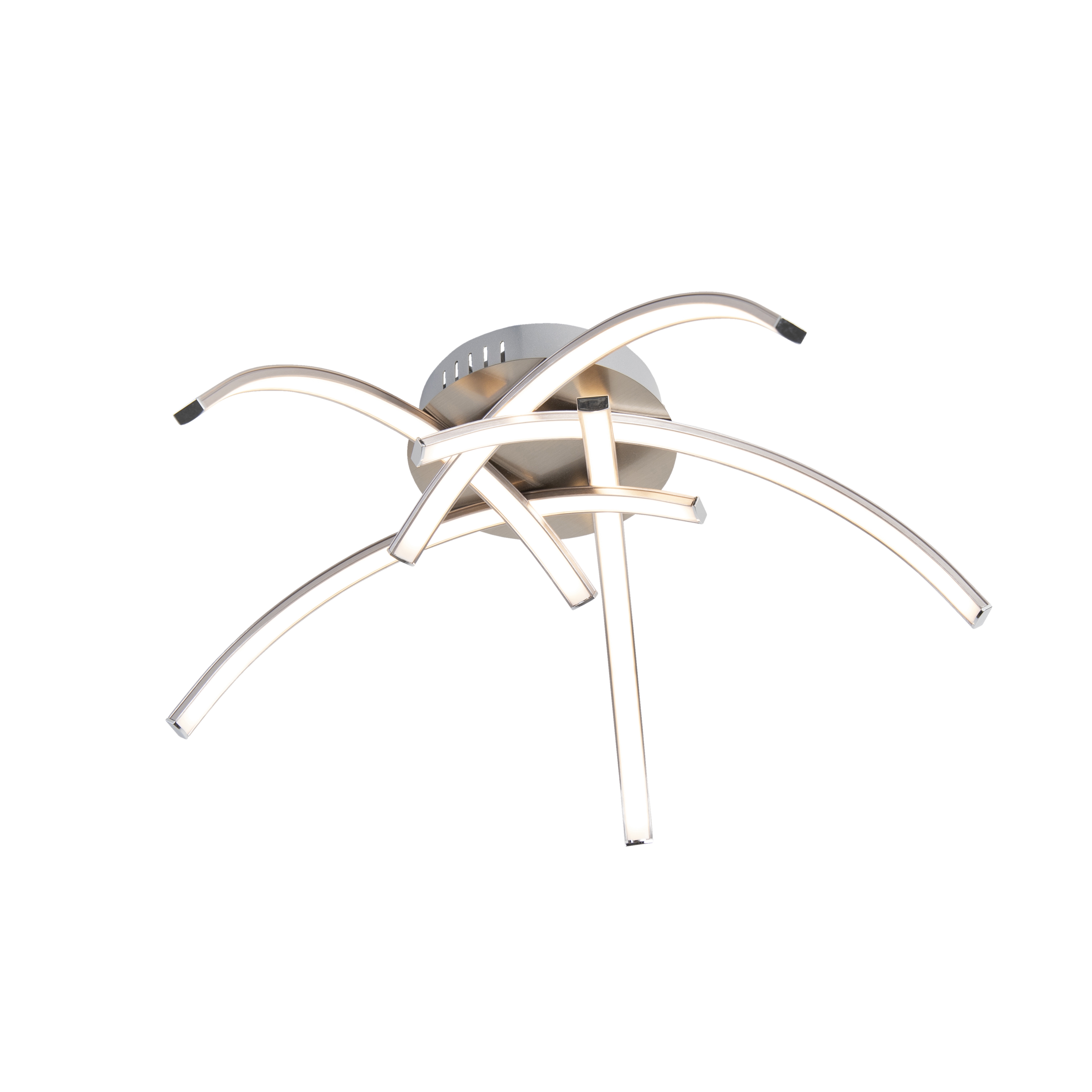 LeuchtenDirekt Design plafondlamp staal 5-lichts incl. LED - Faleri