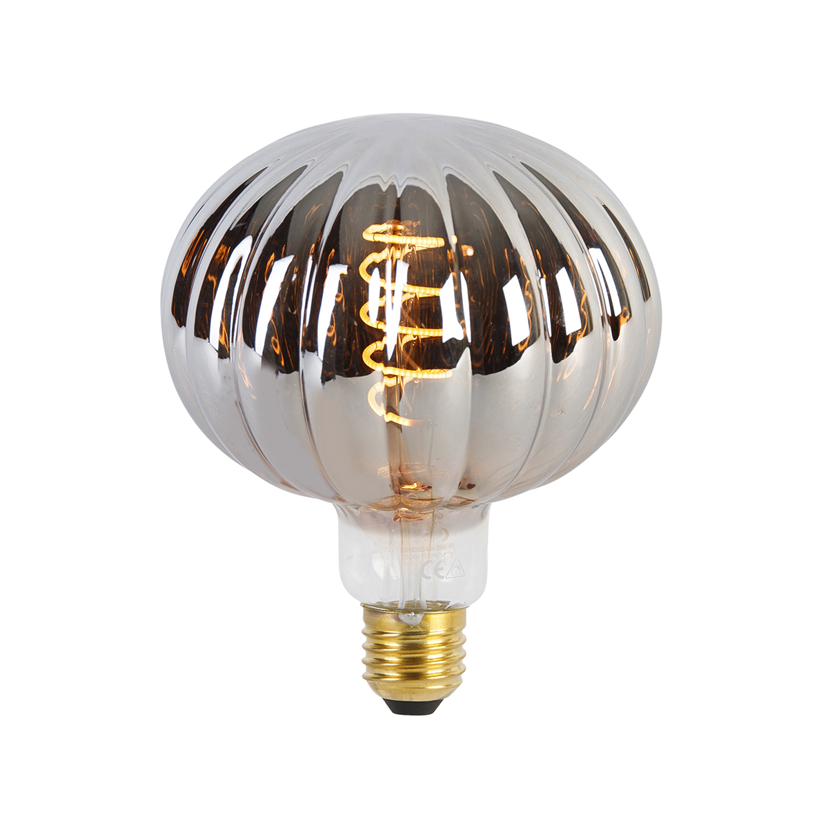 Calex E27 dimbare LED lamp G125 smoke 4W 40 lm 2200K