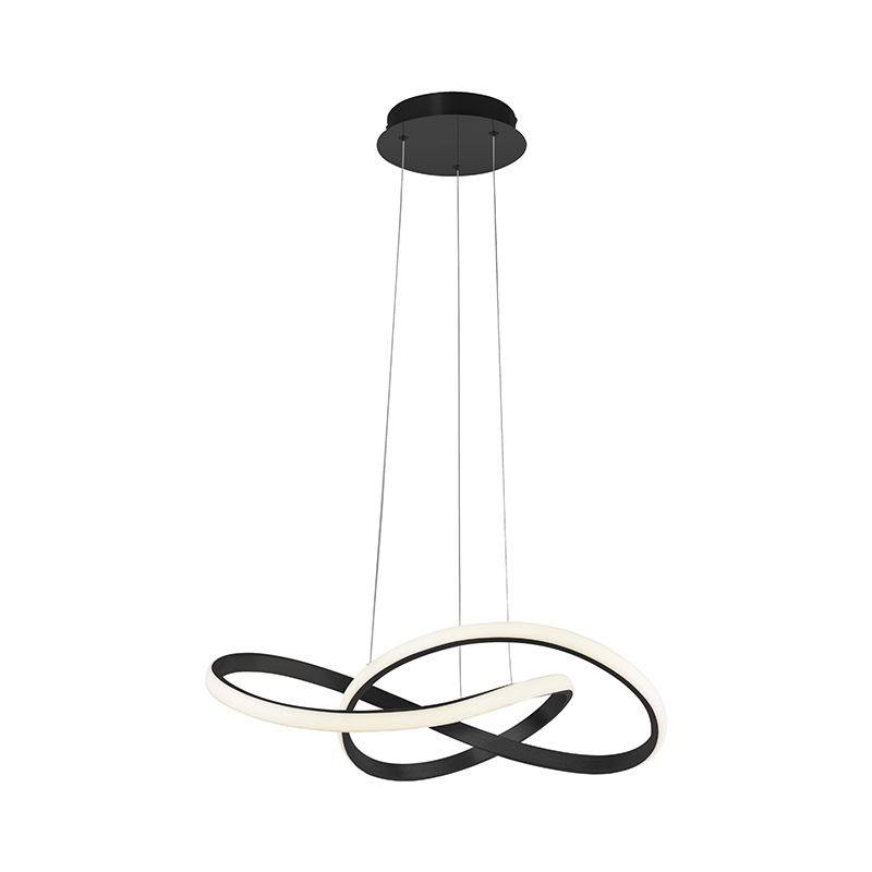 Paul Neuhaus Hanglamp 57 cm 3-staps dimbaar incl. LED - Viola Due - Zwart