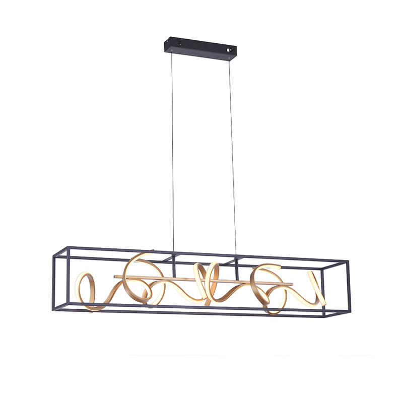 Paul Neuhaus Design hanglamp met goud dimbaar incl. LED - Krisscross Cage - Zwart