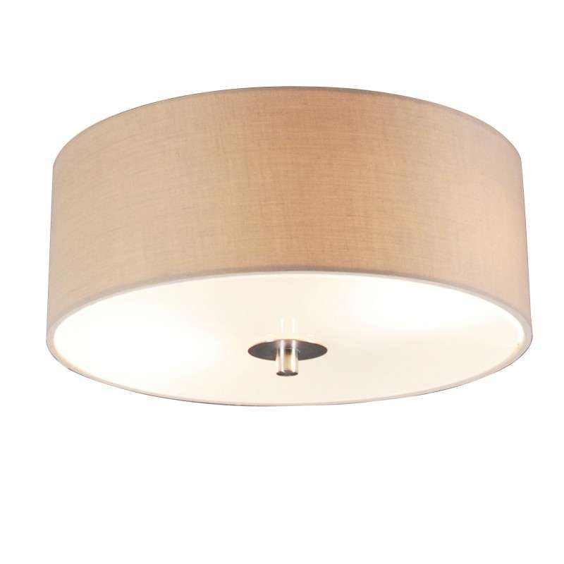 QAZQA Landelijke plafondlamp 30 cm - Drum - Beige