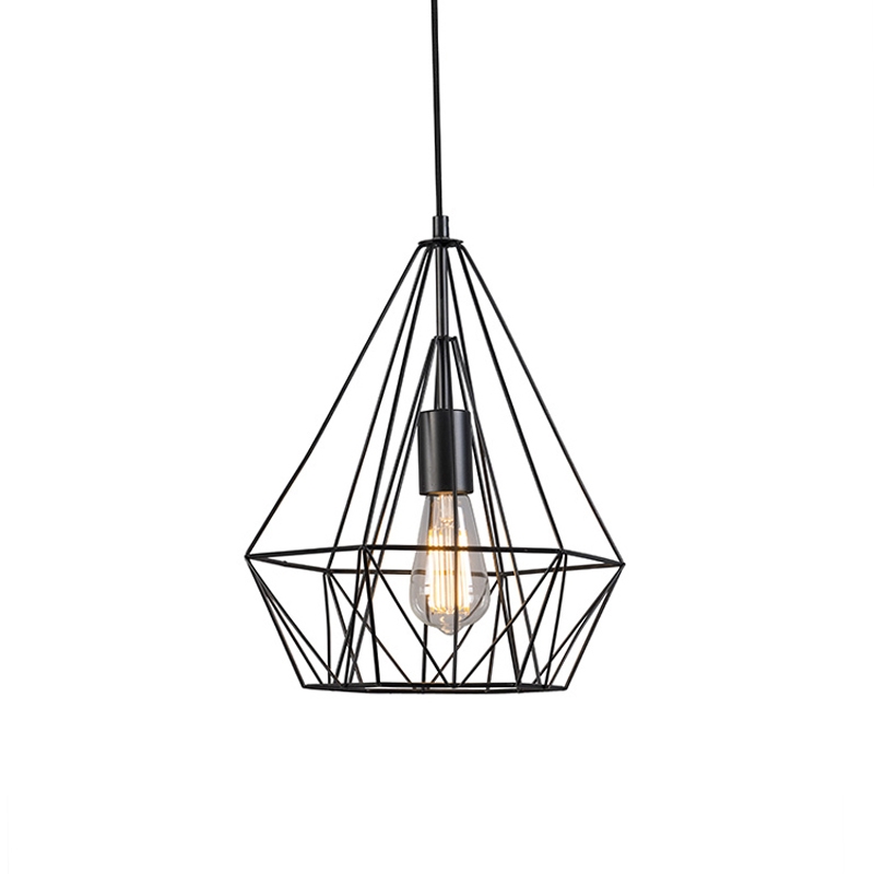 QAZQA Industriële hanglamp - Carcass Basic - Zwart