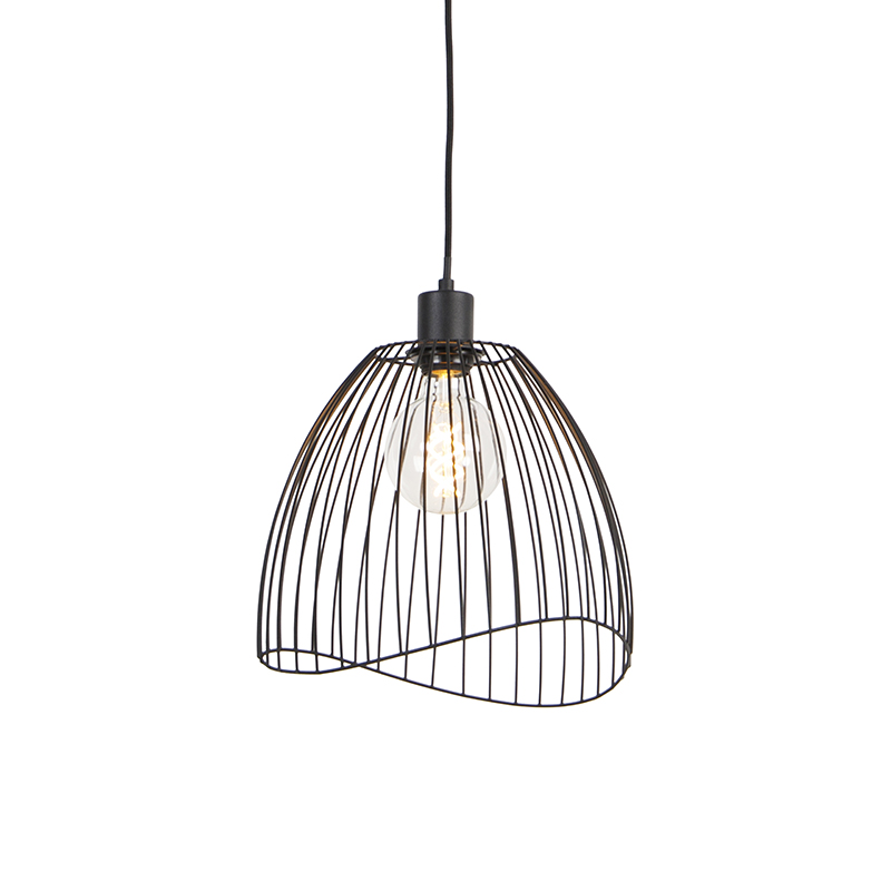 QAZQA Design hanglamp 29 cm - Pua - Zwart
