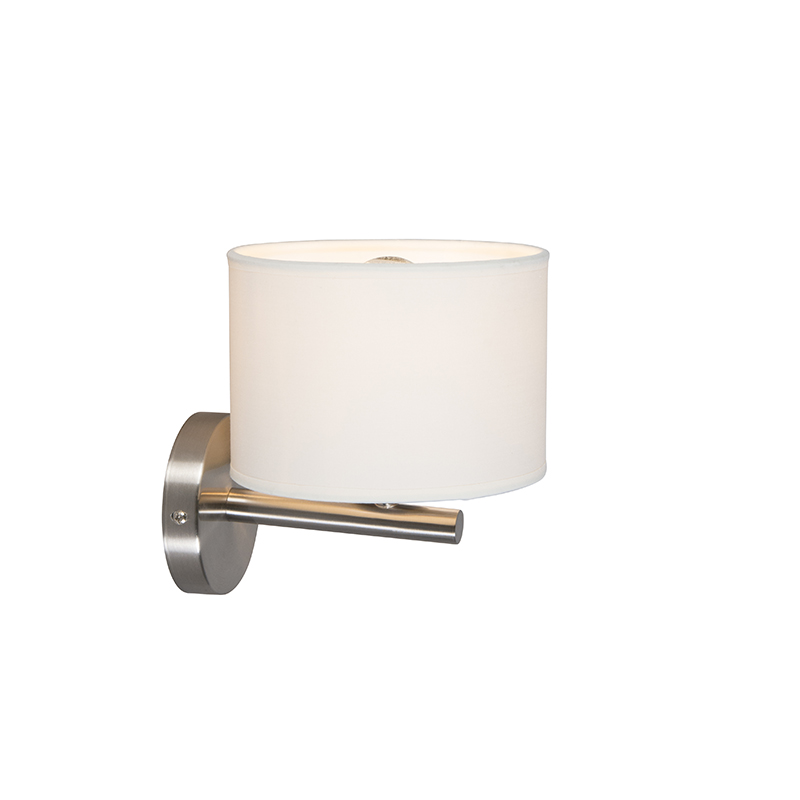 QAZQA Moderne wandlamp wit rond - VT 1