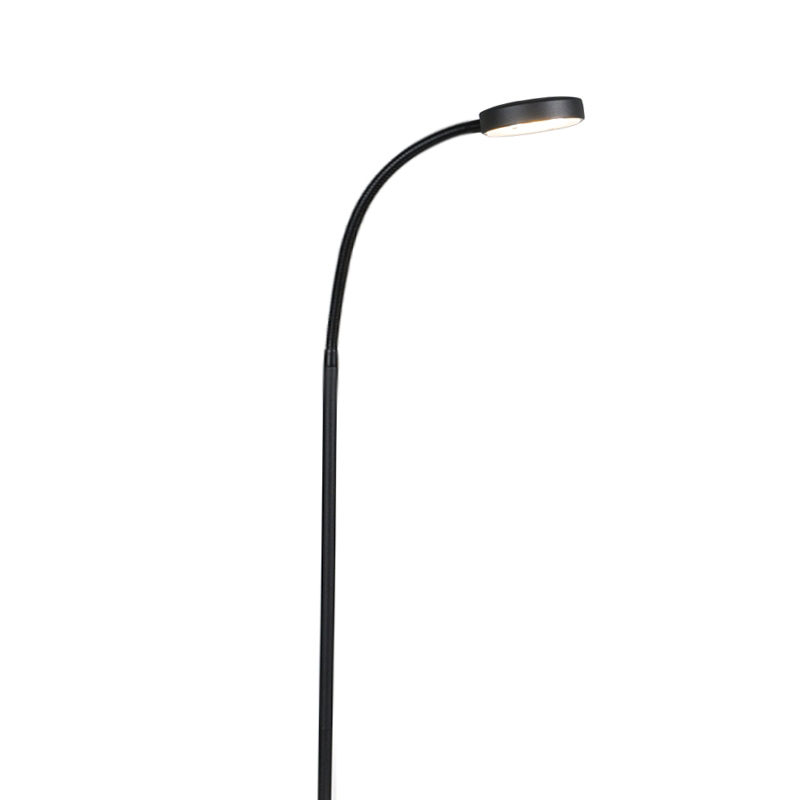 QAZQA Moderne vloerlamp incl. LED verstelbaar - Trax - Zwart
