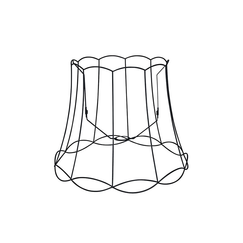 QAZQA Metalen lampenkap 50/40 - Granny Frame - Zwart