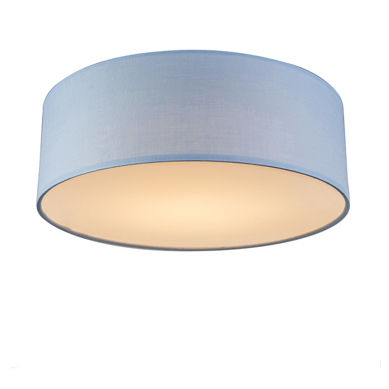 QAZQA Plafondlamp 30 cm incl. LED - Drum LED - Blauw