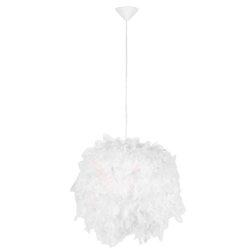 QAZQA Landelijke hanglamp wit - Feather