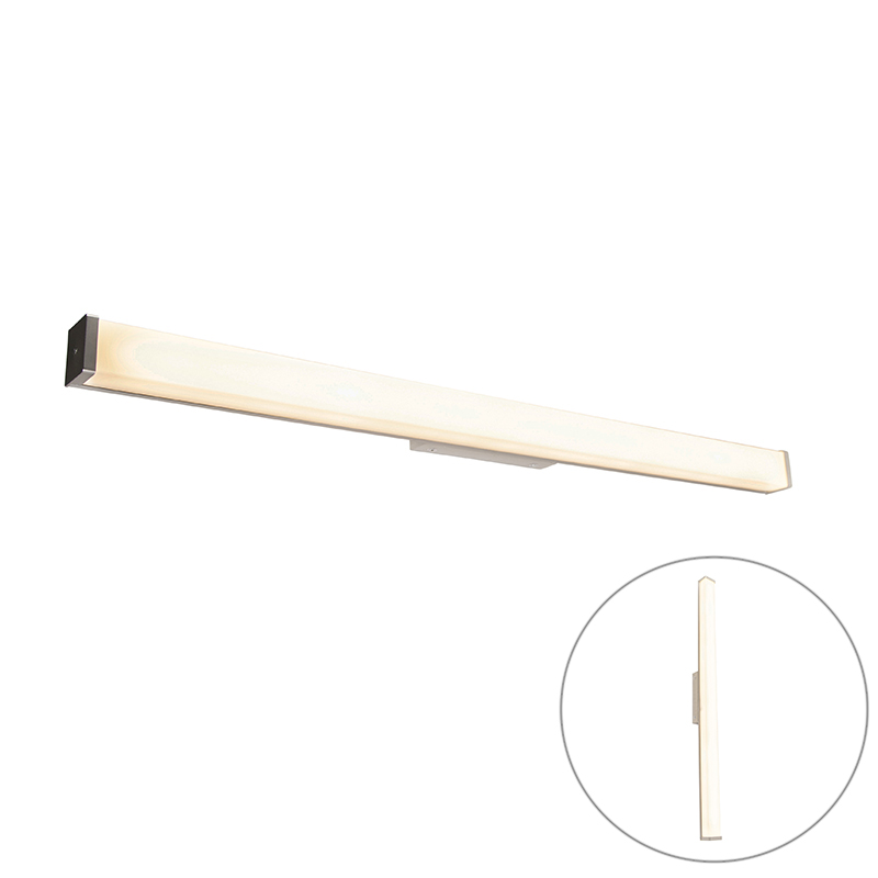 QAZQA Moderne badkamer wandlamp staal 92 cm IP44 - Cascada