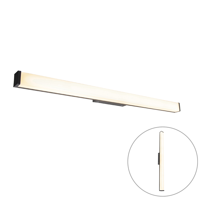 QAZQA Moderne badkamer wandlamp 92 cm IP44 - Cascada - Zwart