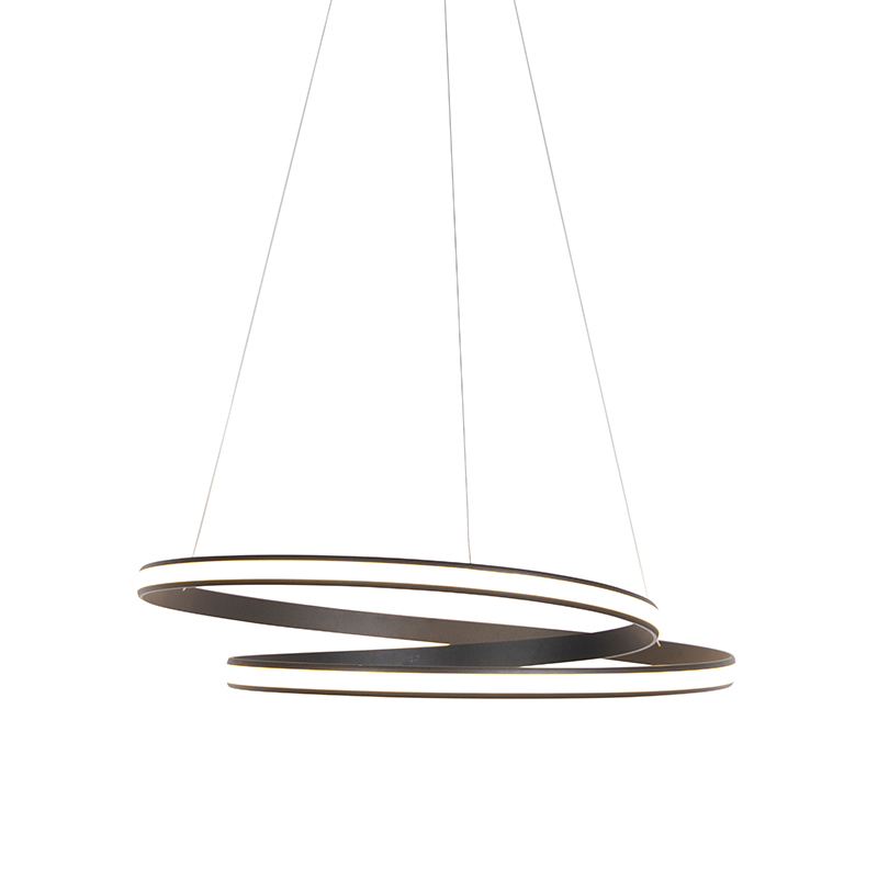 QAZQA Moderne hanglamp 74 cm incl. LED - Rowan - Zwart