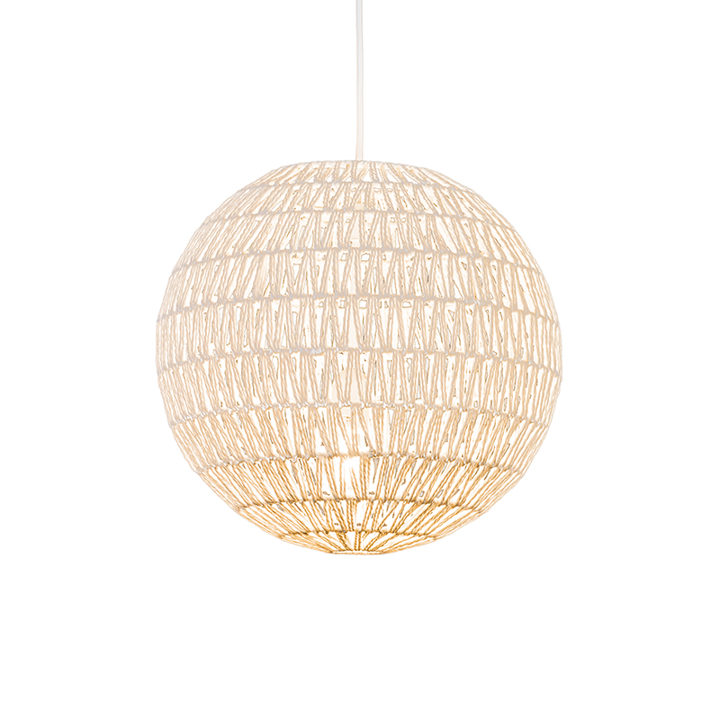 QAZQA Retro hanglamp wit 40 cm - Lina Ball 40