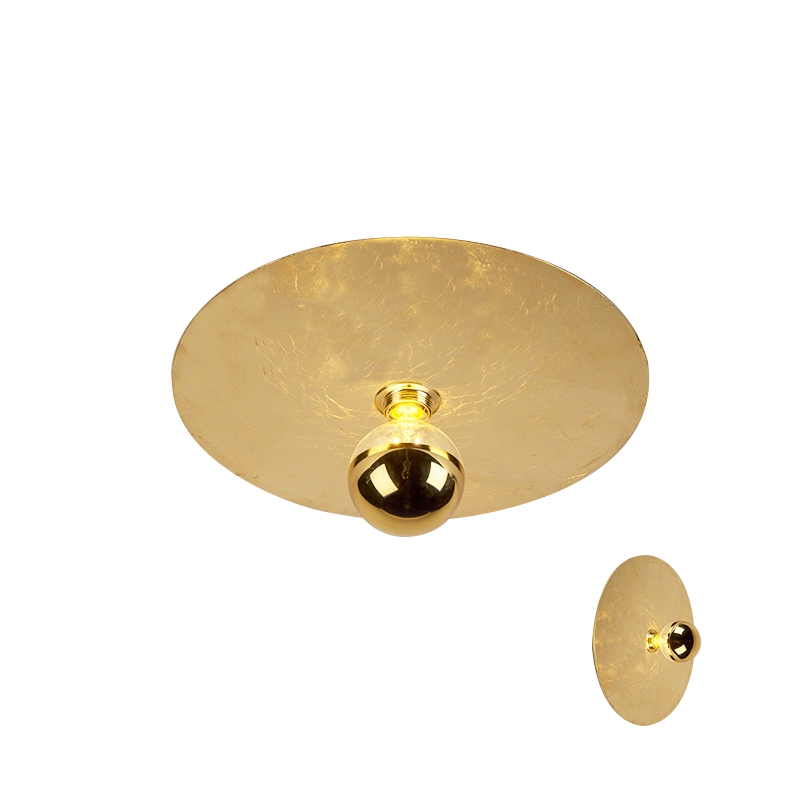 QAZQA Moderne plafondlamp goud 40cm - Disque