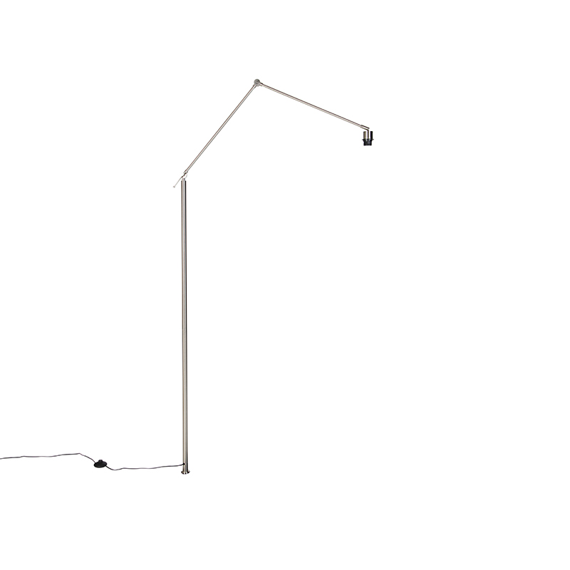 QAZQA Arm voor vloerlamp staal - Editor