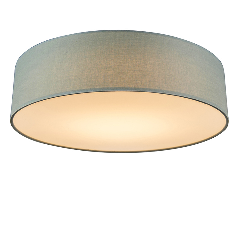 QAZQA Plafondlamp 40 cm incl. LED - Drum LED - Groen