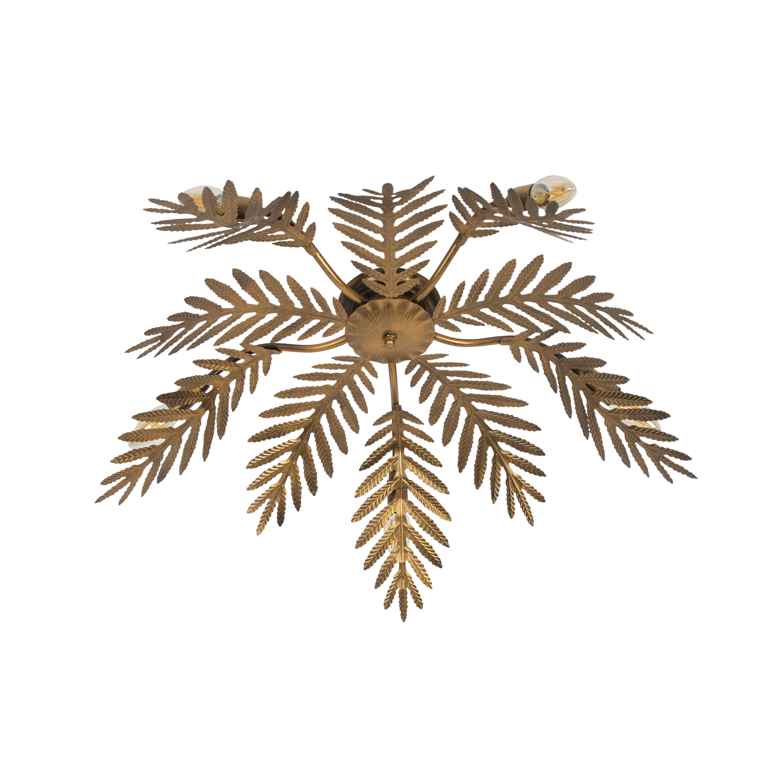QAZQA Vintage plafondlamp goud 70 cm 5-lichts - Botanica