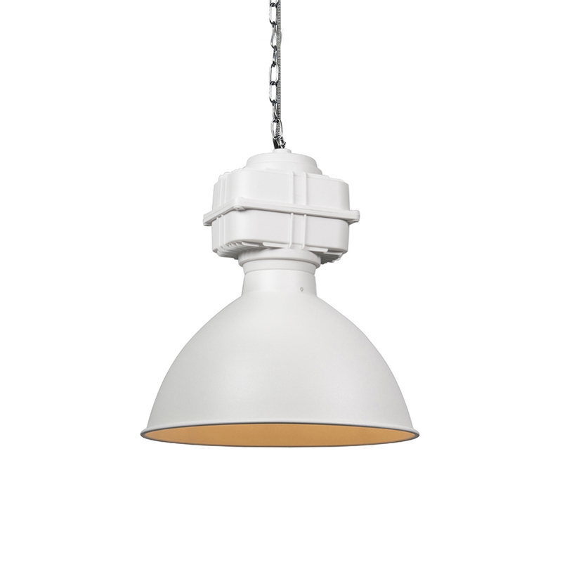 QAZQA Industriële hanglamp klein mat wit - Sicko
