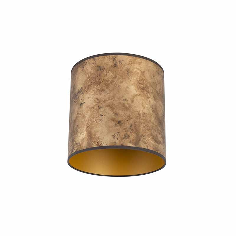 QAZQA Lampenkap brons 25/25/25 met gouden binnenkant