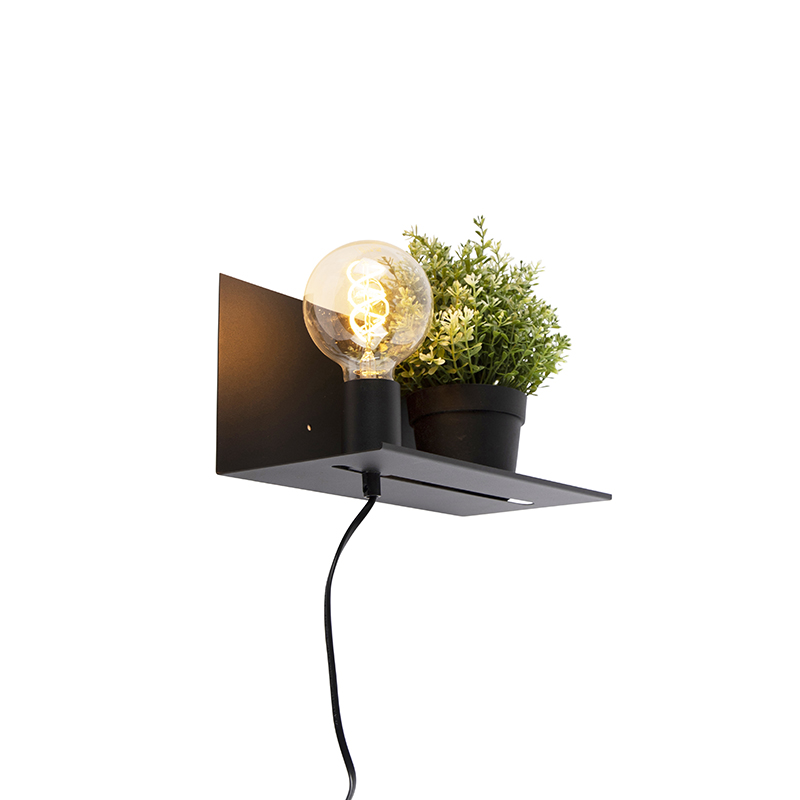 QAZQA Moderne wandlamp verstelbaar - Muro - Zwart